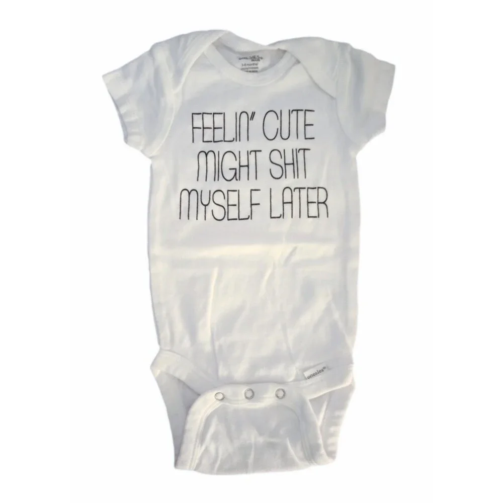 6pc Infant Bodysuit Onesies Lot sz 3-6M Boy/Girl/Neutral Sarcasm/Quote Set